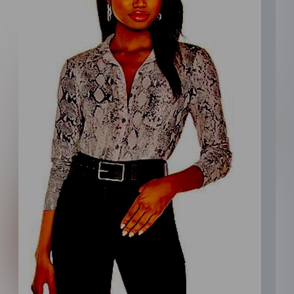 Revolve modal cotton Michael stars large fancy snake skin top indie core